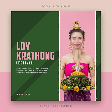 Festival Traditionnel De Loy Krathong En Tha Lande Vecteur Premium