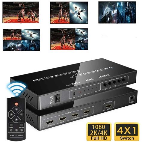 4X1 HDMI Multi Viewer HDMI Quad Screen Real Time Multiviewer With HDMI