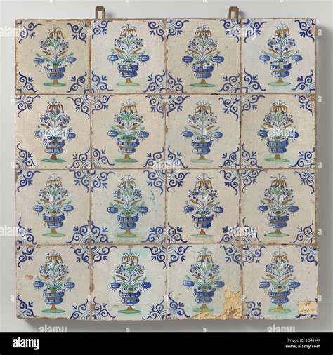 field  sixteen tiles  flower pots field  sixteen tiles