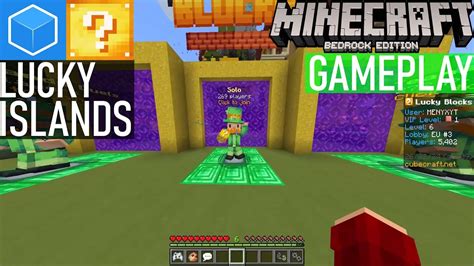 Lucky Islands Solo Gameplay Cubecraft Minecraft Bedrock Youtube