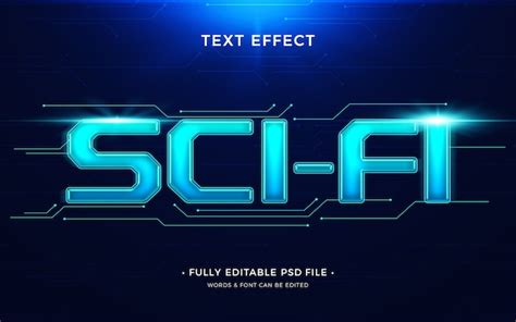 Conception D Effets De Texte De Science Fiction Psd Premium