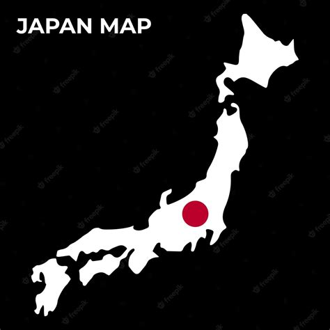 Premium Vector Japan National Flag Map Design Illustration Of Japan