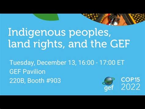 CBD COP15 Dec 14 Indigenous Peoples Land Rights And The GEF YouTube