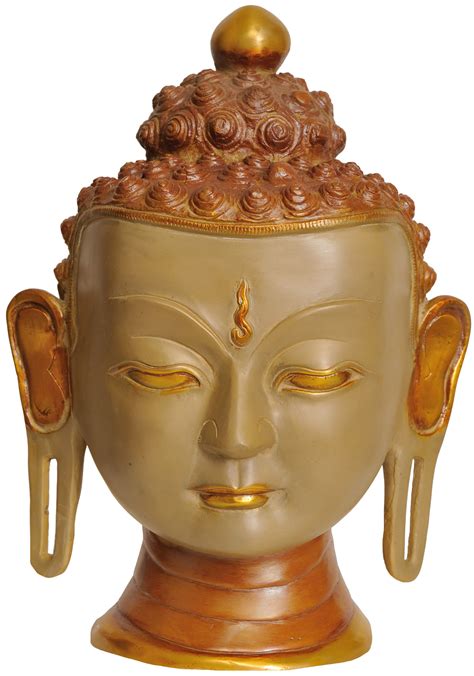 12 Lord Buddha Wall Hanging Mask In Brass Handmade Made In India