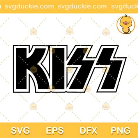 Kiss Rock Band SVG, Kiss Band SVG, Kiss Band Text SVG