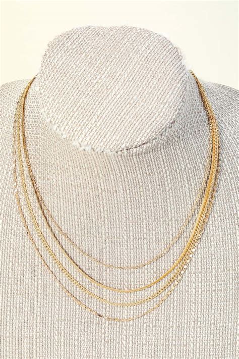 G Dainty Layered Chain Link Necklace Chains