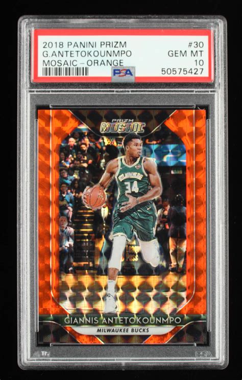 Giannis Antetokounmpo Prizm Mosaic Orange Psa Price