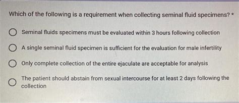 Solved Which Of The Following Is A Requirement When Chegg