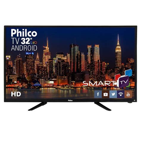 Smart TV LED 32 Philco HD Conversor Digital 2 HDMI 2 USB Wi Fi Android