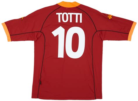 2001 02 Roma Home Shirt Totti 10 5 10 XXL