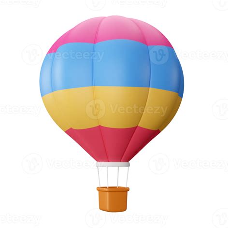 3D Rendering Colourful Hot Air Balloon 12098075 PNG