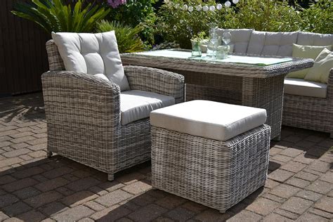 Bomey Rattan Sessel Und Ottoman I Gartenm Bel Set Manhattan Teilig I