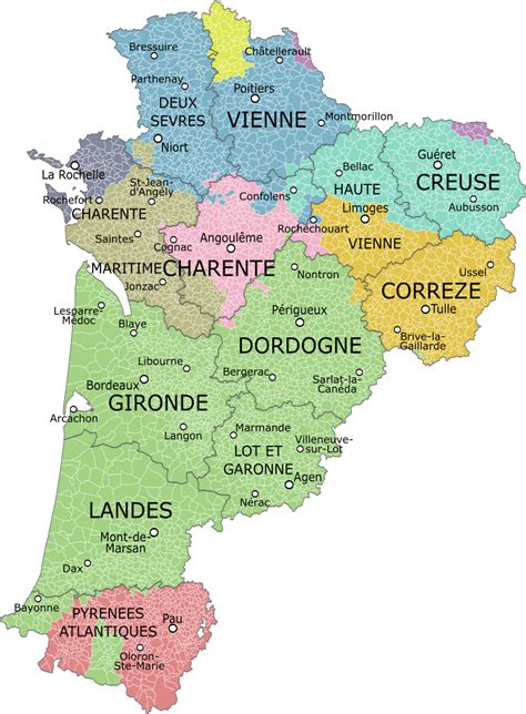 Aquitaine Limousin Poitou Charentes Et Provinces Nuova Aquitania