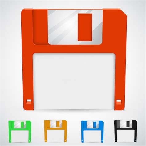 Premium Vector | Of a floppy disk in different colors