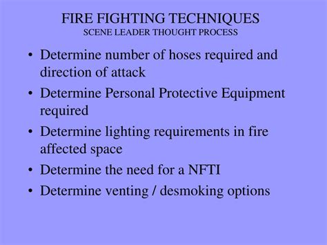 PPT - FIRE FIGHTING TECHNIQUES PowerPoint Presentation, free download ...