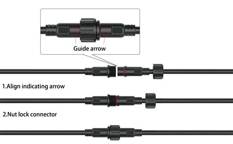 Yetor Waterproof Connector 3wire 16awg Male Female Plug Led Connector With 3pin Waterproof