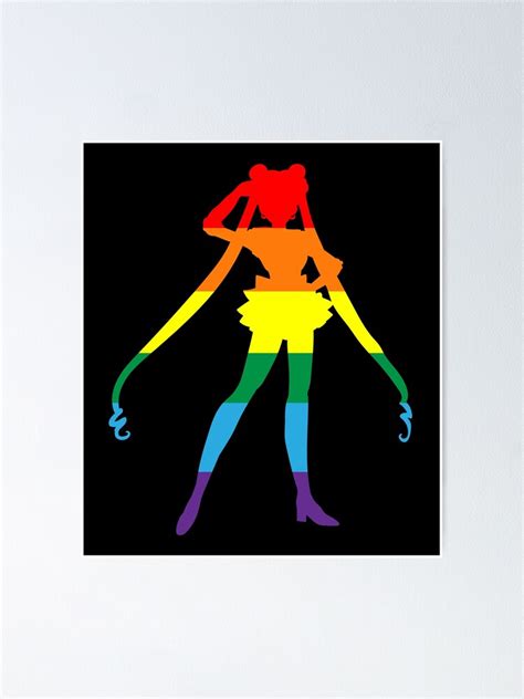 Sailor Moon Queer Gay Pride Poster For Sale By Ziafrazier Redbubble