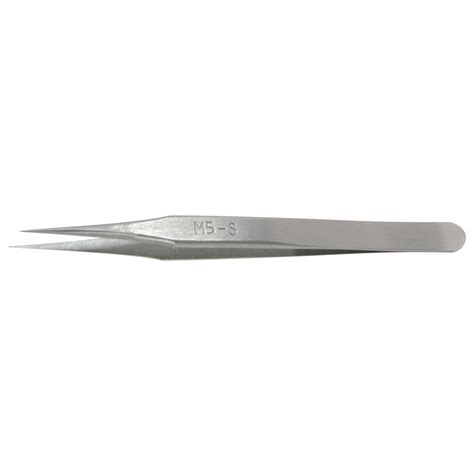 Erem M5S Stainless Steel Anti Magnetic Mini Point Tweezers Straight