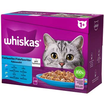 Kattmat Fiskfavoriter i gele 1 12 p Whiskas Handla mat online från