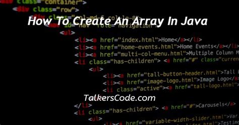 How To Create An Array In Java