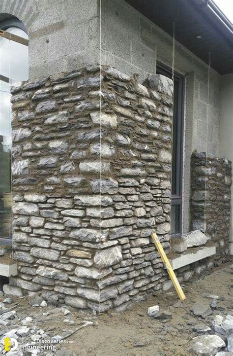 how to install stone facing
