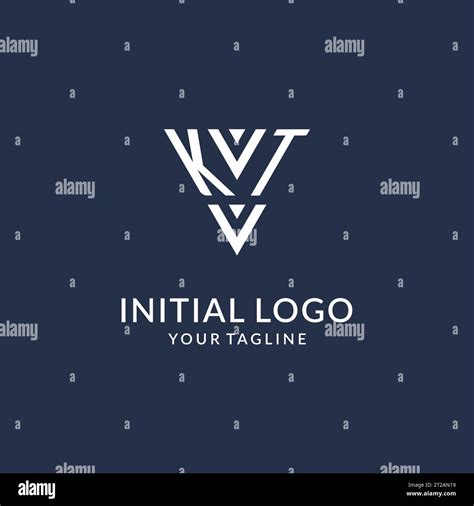 KT Triangle Monogram Logo Design Ideas Creative Initial Letter Logo