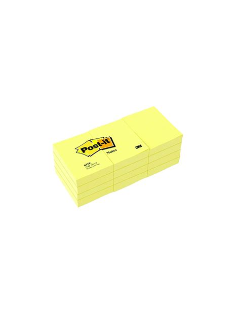 Post It Lot De 12 Blocs Repositionnables De 100 Feuilles 38 X 51