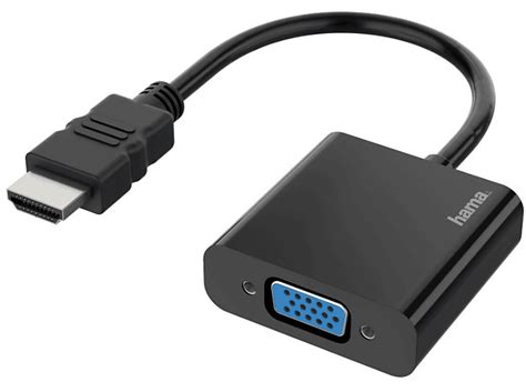 Adaptador De VGA A HDMI Hama 00200343 Full HD HDMI VGA Negro