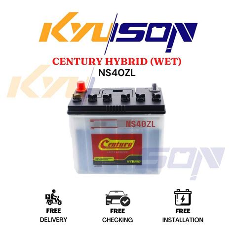 Ns Ns Zl Century Hybrid Wet Car Battery Bateri Kereta Myvi Bezza