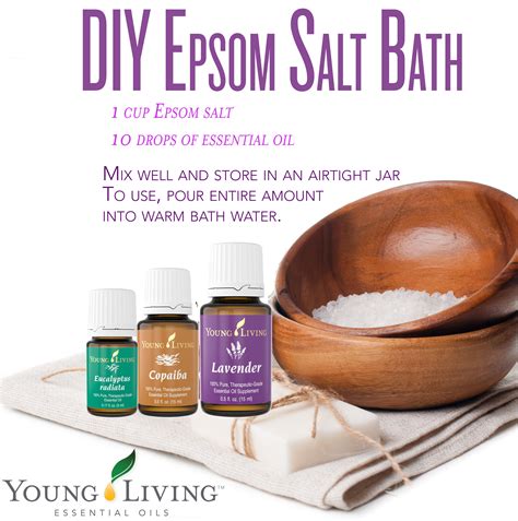 Diy Epsom Salt Bath Ingredients 1 Cup Epsom Salt 10 Drops Of Essential