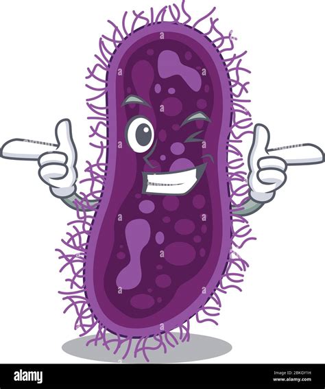 Cartoon Design Concept Of Lactobacillus Rhamnosus Bacteria With Funny