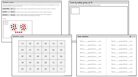 Count Making Groups Of Tens Within Practical Primary Stars