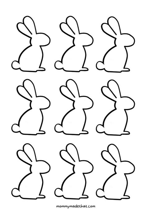 Bunny Silhouette Template