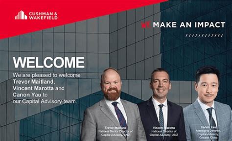 Cushman And Wakefield Grows Its Capital Advisory Business In Greater