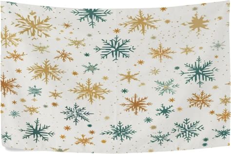 Hyjoy Snowflakes Stars Tapestry Hippie Wall Hanging Tapestries