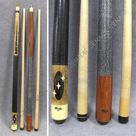 40: LOT (2) VINTAGE VIKING CUSTOM POOL CUES, SIGNED