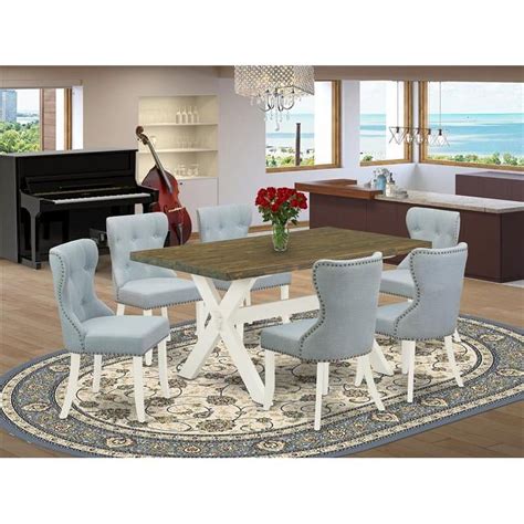 East West Furniture X076si215 7 7 Pc Dinette Set