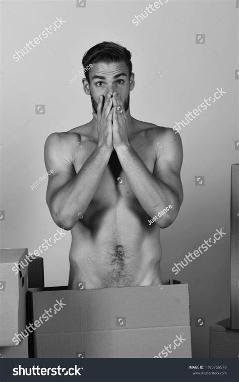 Sexuality Delivery Concept Man Standing Naked Stock Photo Shutterstock