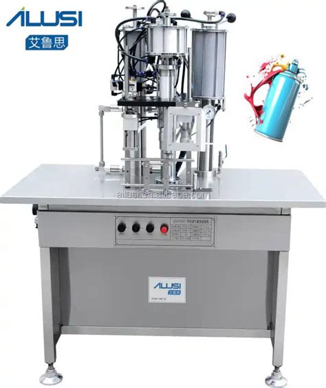 Semi Automatic Manual Cans Gas Aerosol Spray Can Paint Filling Line