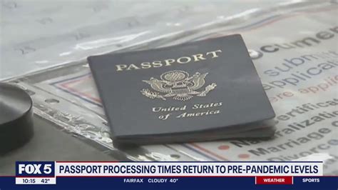 Passport Processing Times Return To Pre Pandemic Levels Fox 5 Dc