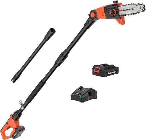 8 In Cordless Pole Saws Tree Trimming Electric 16 Ft S Cutting Speed Auto Oiling Ebay