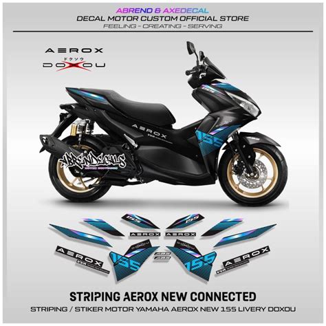 Decal Stiker Aerox New Connected Doxou Striping Yamaha Aerox New