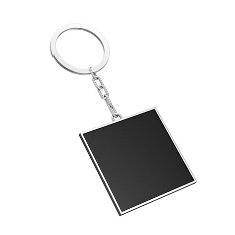 Premium Photo Elegant Black Rectangle Keychain With Blank Space For