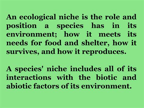 Ecological niche | PPT