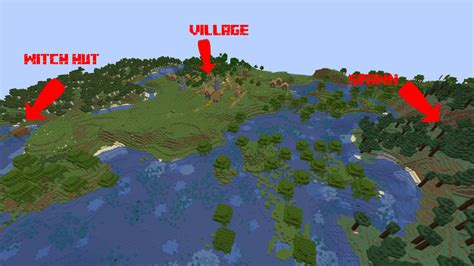 Awesome 1.14 seed- Village and Witch Hut at spawn Minecraft Project