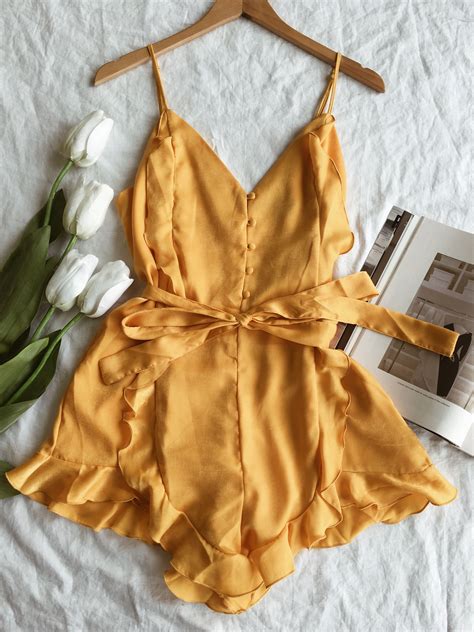 Flatlay Flat Lay Yellow Romper Forever Spring Summer Outfit