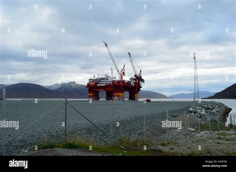 TROMSOE, NORWAY – SEPTEMBER 24, 2016: The offshore floating hotel ...