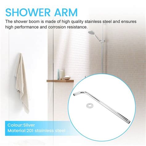 X Bras De Douche Tige D Extension Murale En Acier Inoxydable Bras D