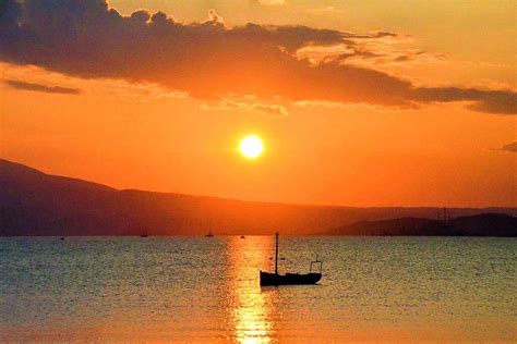 Puesta De Sol En La Isla Griega Rompecabezas En L Nea