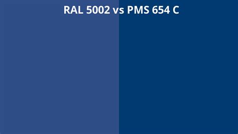 Ral 5002 Vs Pms 654 C Ral Colour Chart Uk